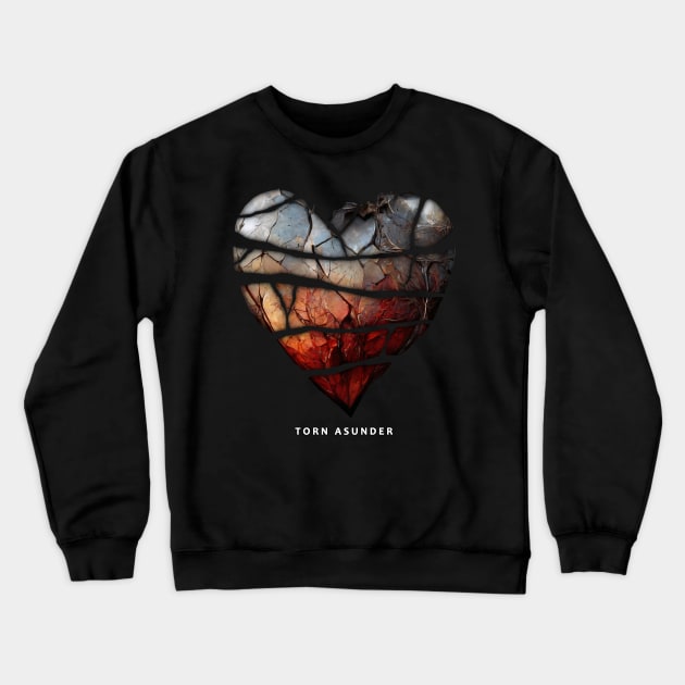 Heart Torn Asunder Crewneck Sweatshirt by 1N100